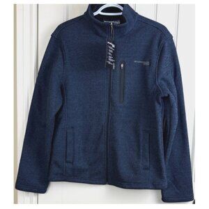 NWT Stormpack Sunice Men's Rib Knit Full Zip Warm Layering Jacket Blue Size S